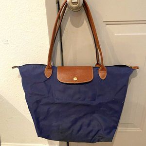 Navy Longchamp Tote Bag
